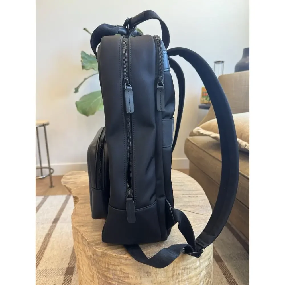 Monos Metro Backpack Black Laptop Nylon Travel Minimal Water Resistant